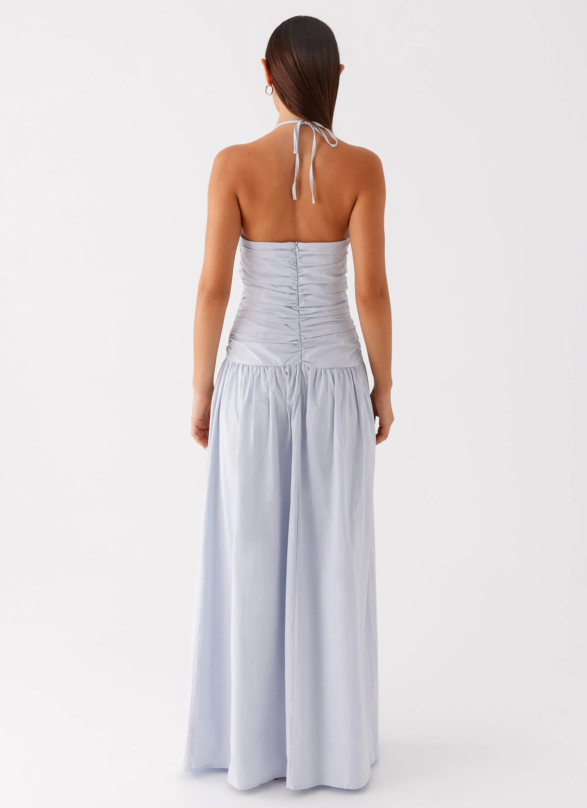 Cristina Halter Maxi Dress - Cornflower Blue All Fit Style