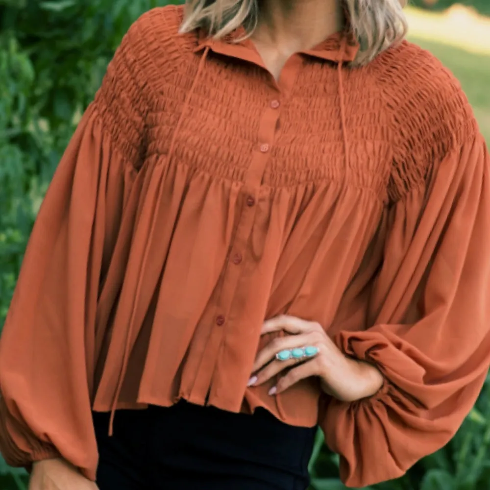 Balloon Sleeve Blouse