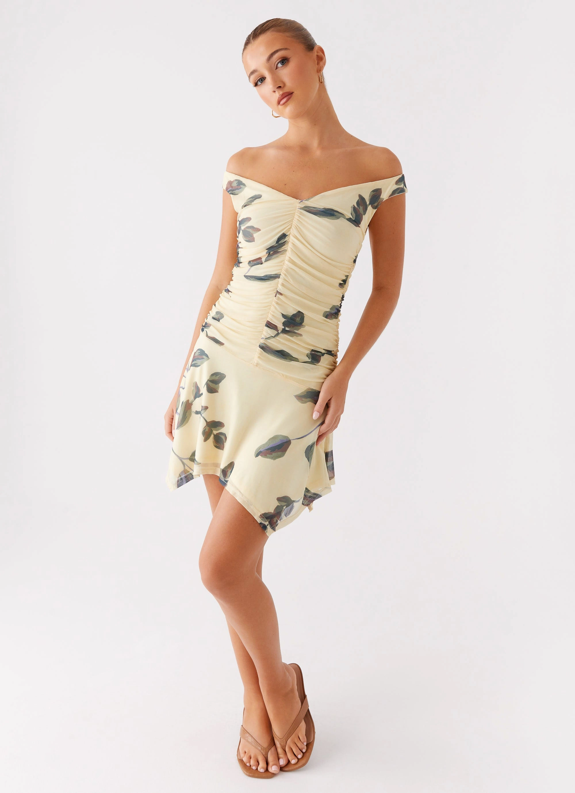 Office Mood Josette Mini Dress - Buttercream Bliss
