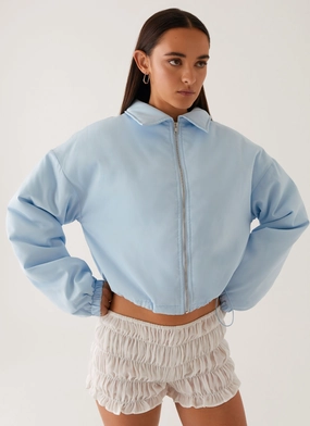 Baltimore Bomber Jacket - Pale Blue Impact Absorbing Back Panels