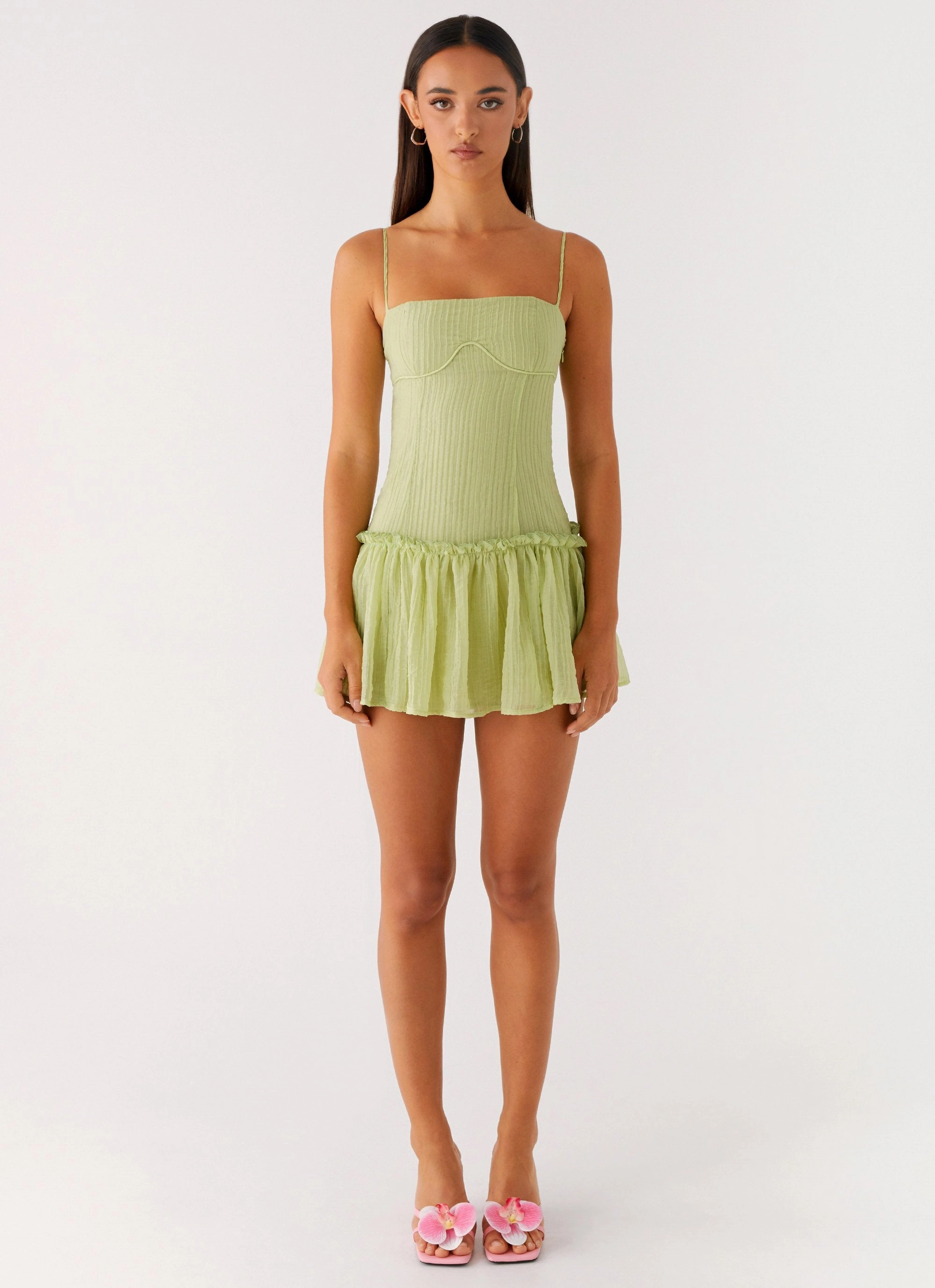 Chill Fashion Breathable wear Bambini Mini Dress - Green