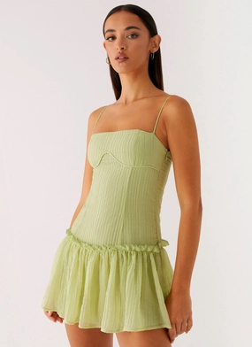Comfy Style Urban Cool Bambini Mini Dress - Green