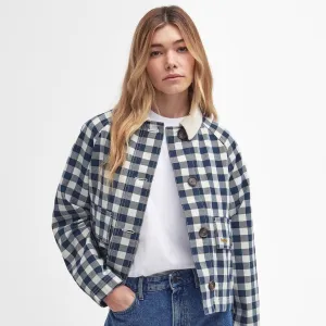 Barbour Maddison Gingham Casual Jacket In Navy