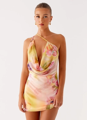 Bohemian Bliss Mesh Mini Dress - Sunburst Floral Family Vibe Easy-Storage