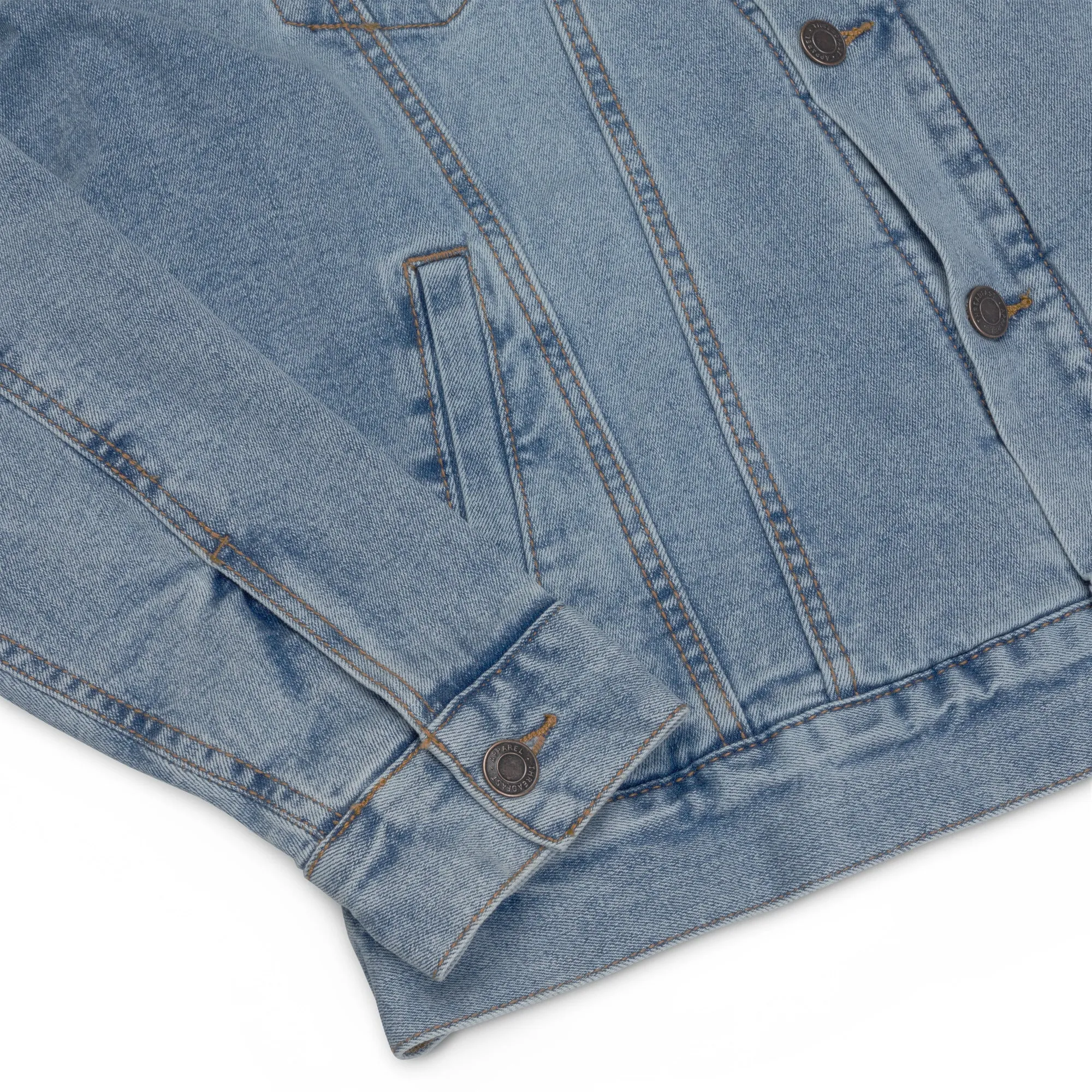 BE PROUD Unisex Denim Sherpa Jacket