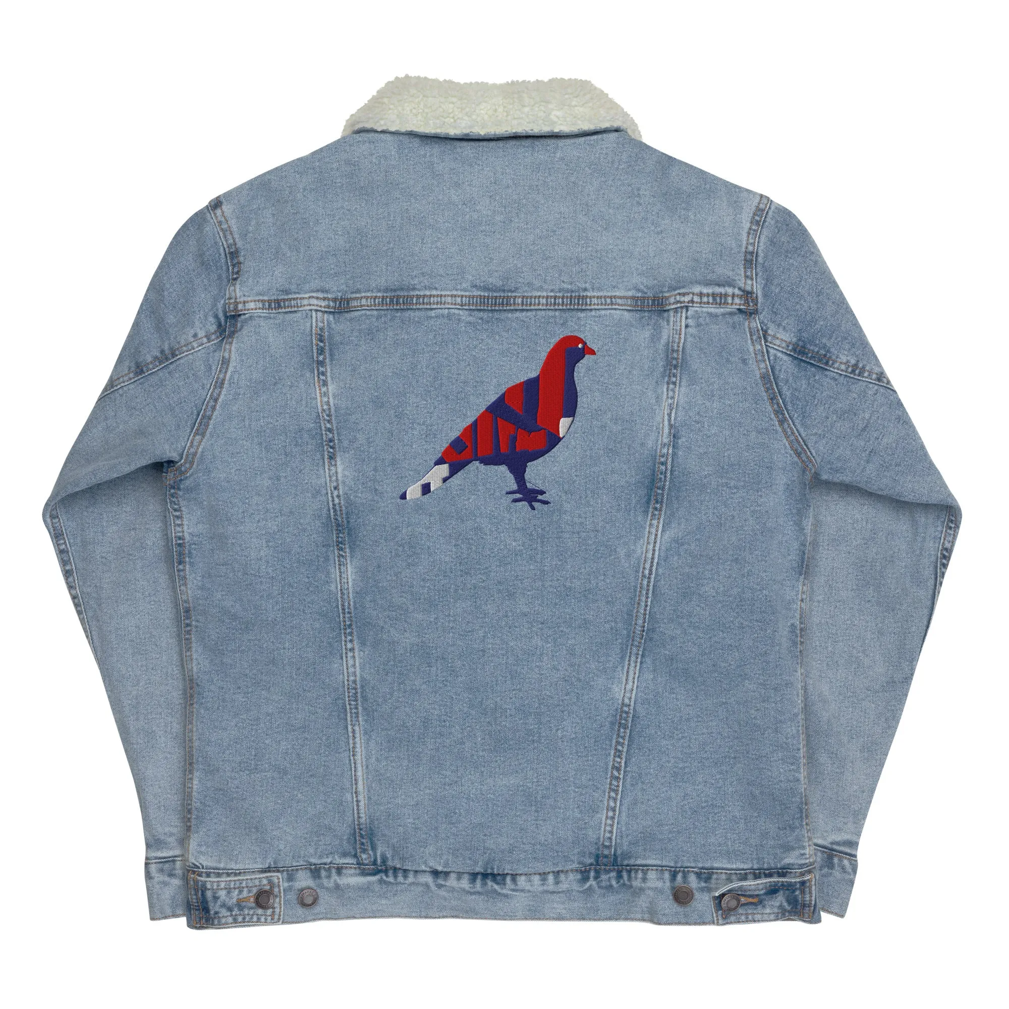 BE PROUD Unisex Denim Sherpa Jacket