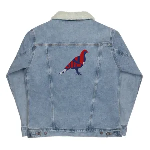 BE PROUD Unisex Denim Sherpa Jacket