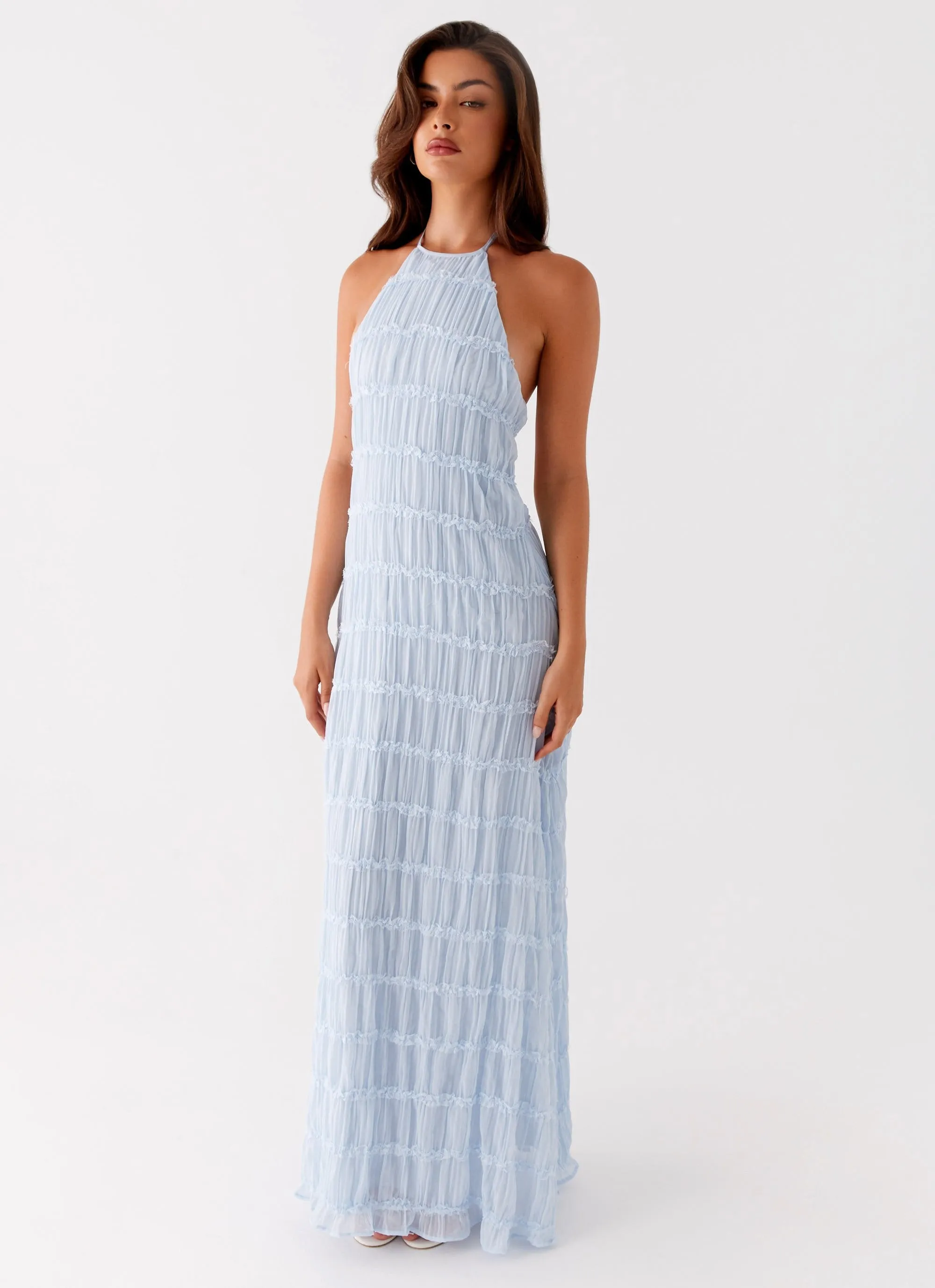Aullie Maxi Dress - Blue Nordic Calm Party Safe