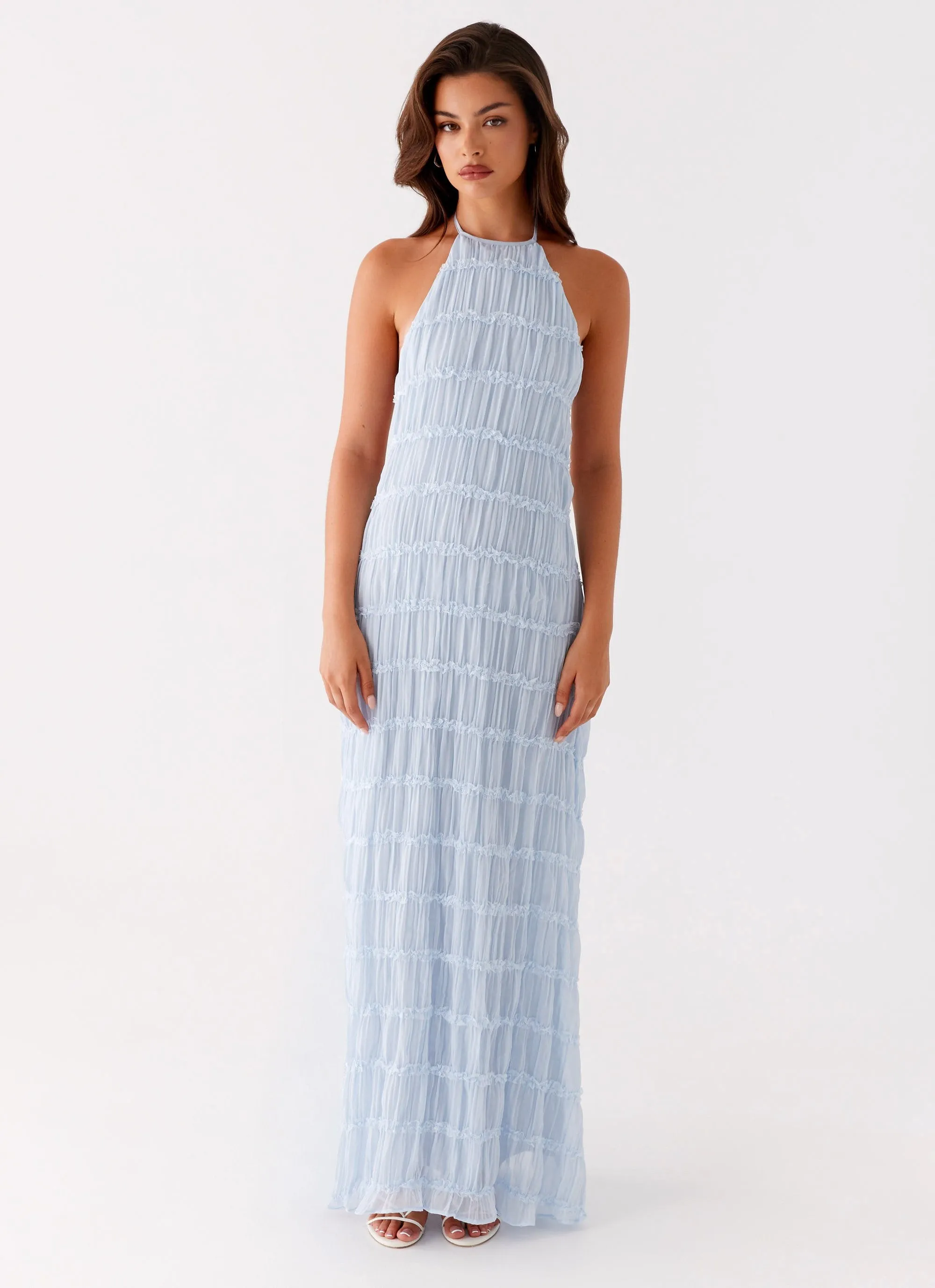 Neutral Aesthetic Aullie Maxi Dress - Blue