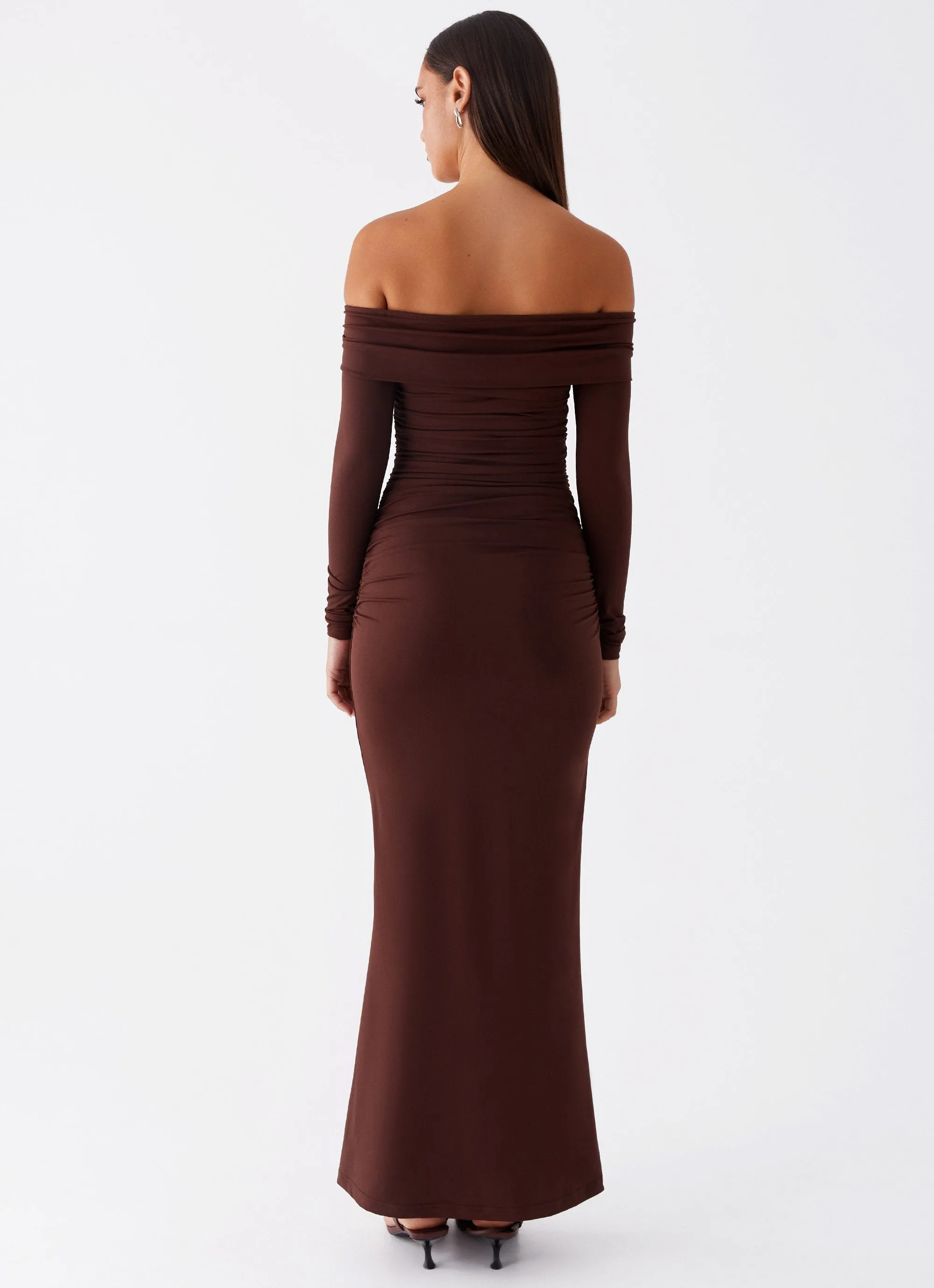 Rudy Long Sleeve Maxi Dress - Chocolate Perfect for Travel
