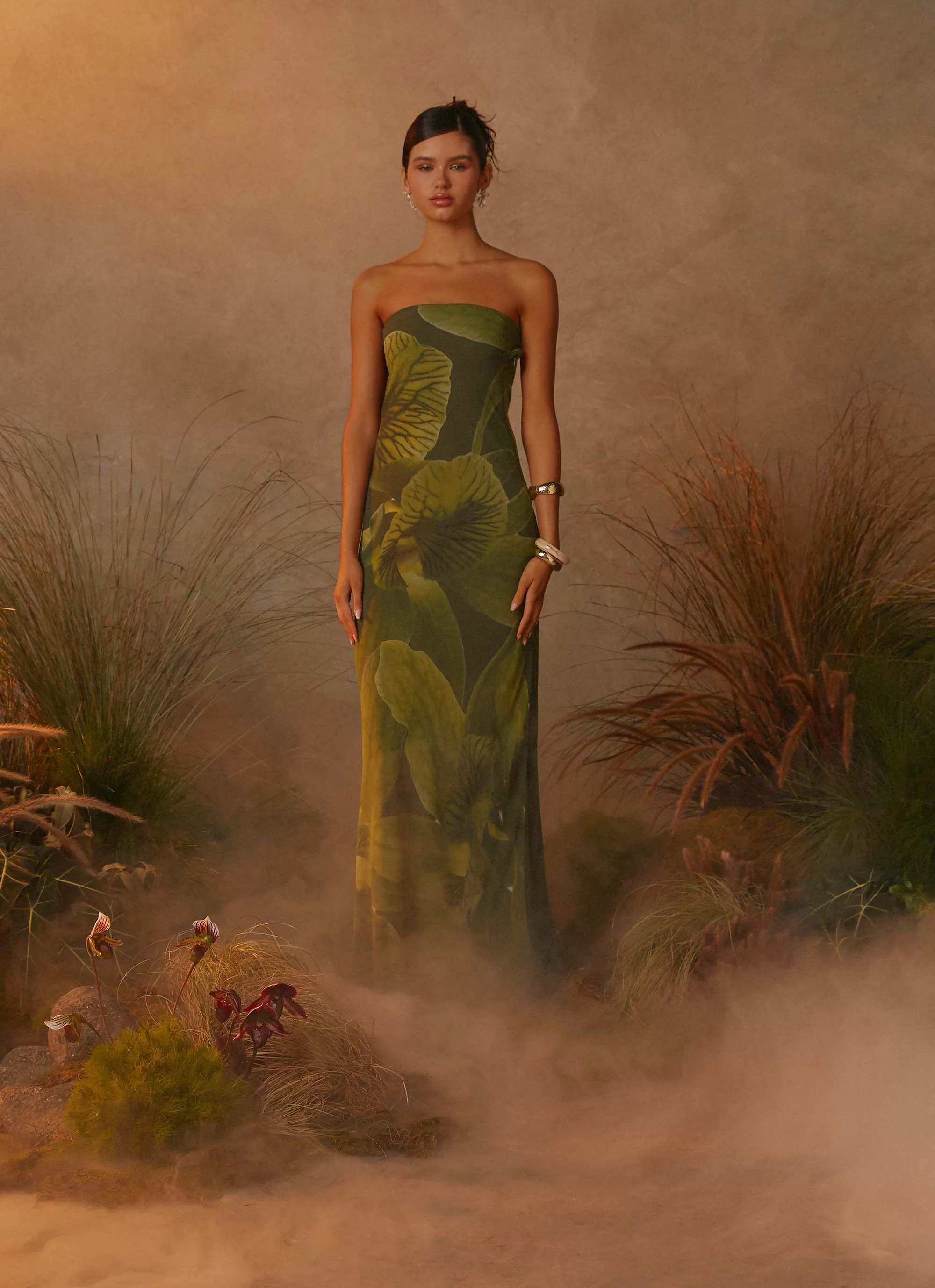 Nettle Maxi Dress - Tropic Floral Fresh Aesthetic