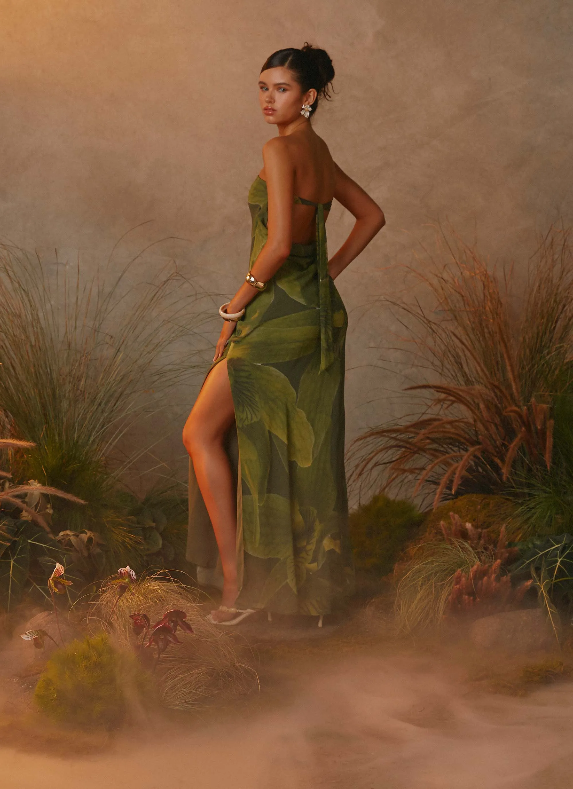 Nettle Maxi Dress - Tropic Floral Light Weave Modern Layering