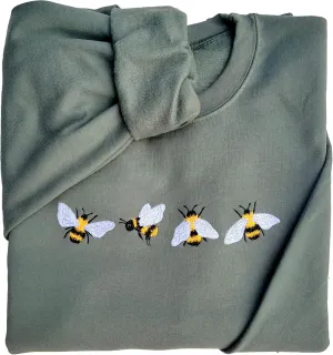 Bees Embroidered Sweatshirt Gift, Embroidered Bees Sweater, Bee Lover Sweatshirt, Themed Gifts Bee, Unisex!