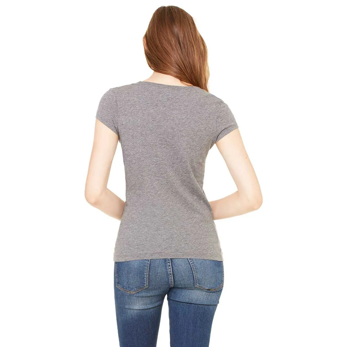 Bella   Canvas Women's Deep Heather Sheer Jersey Short-Sleeve T-Shirt
