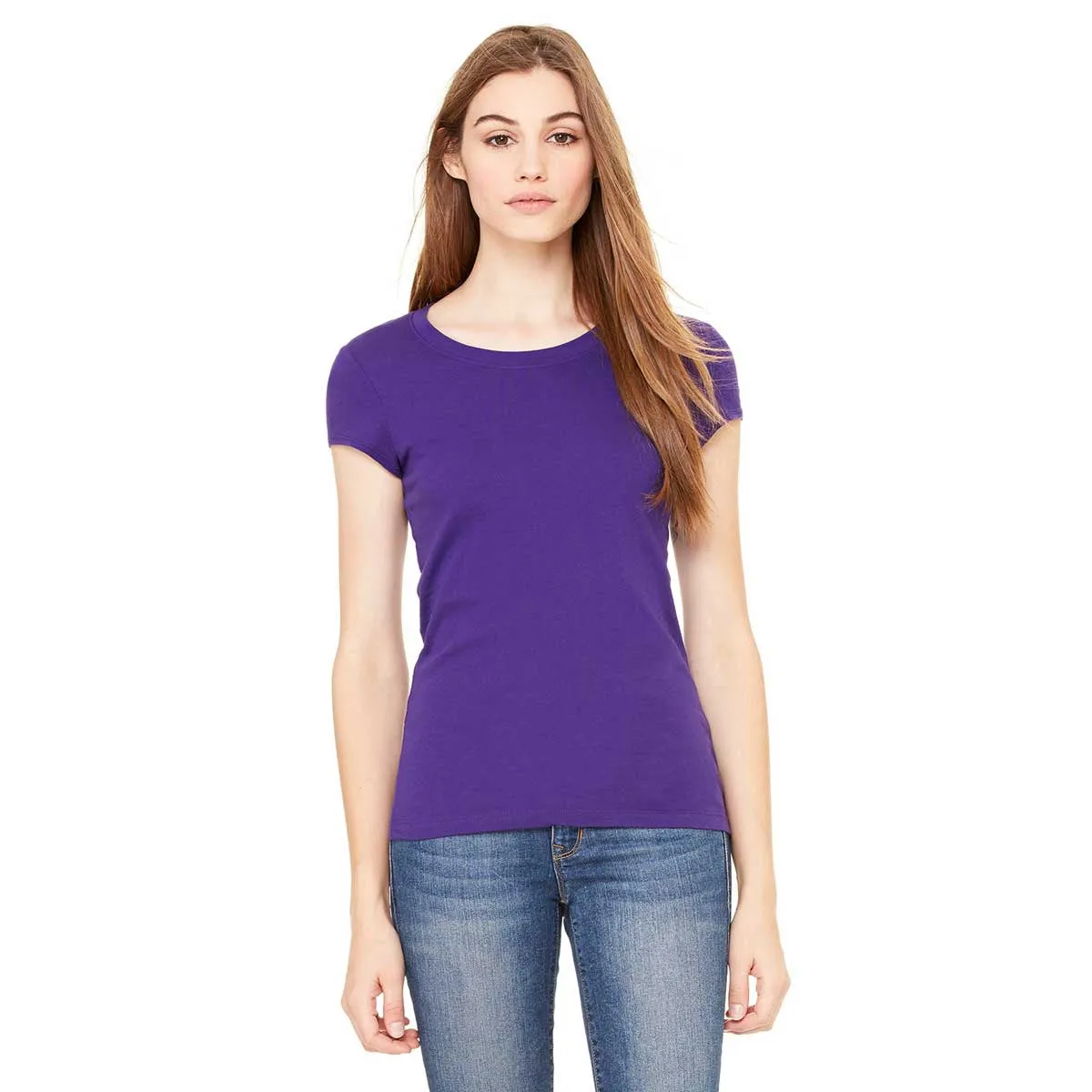 Bella   Canvas Women's Team Purple Sheer Jersey Short-Sleeve T-Shirt