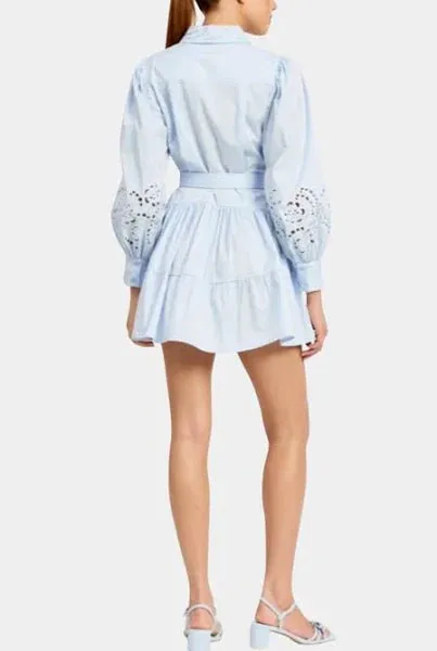 Editor??s-Pick Bright Feel En Saison Abigal Eyelet Mini Shirtdress