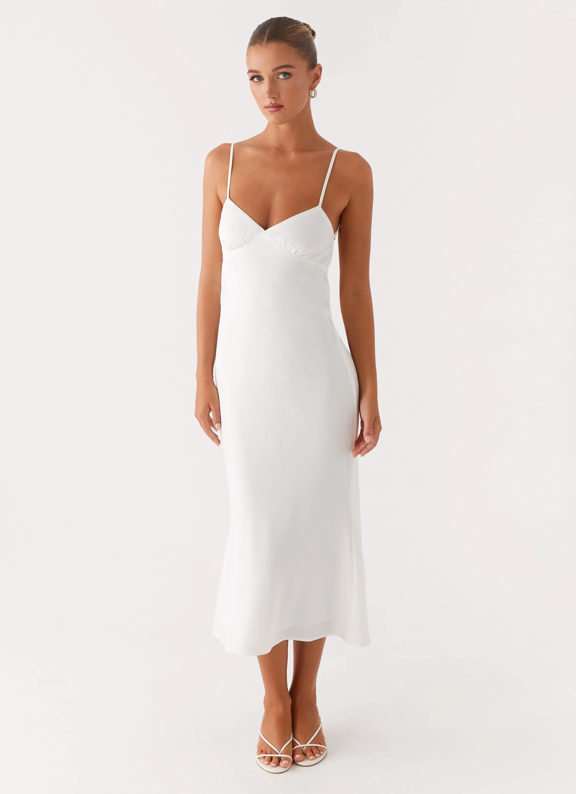 Chilly Weather Wear Bentley Midi Dress - White