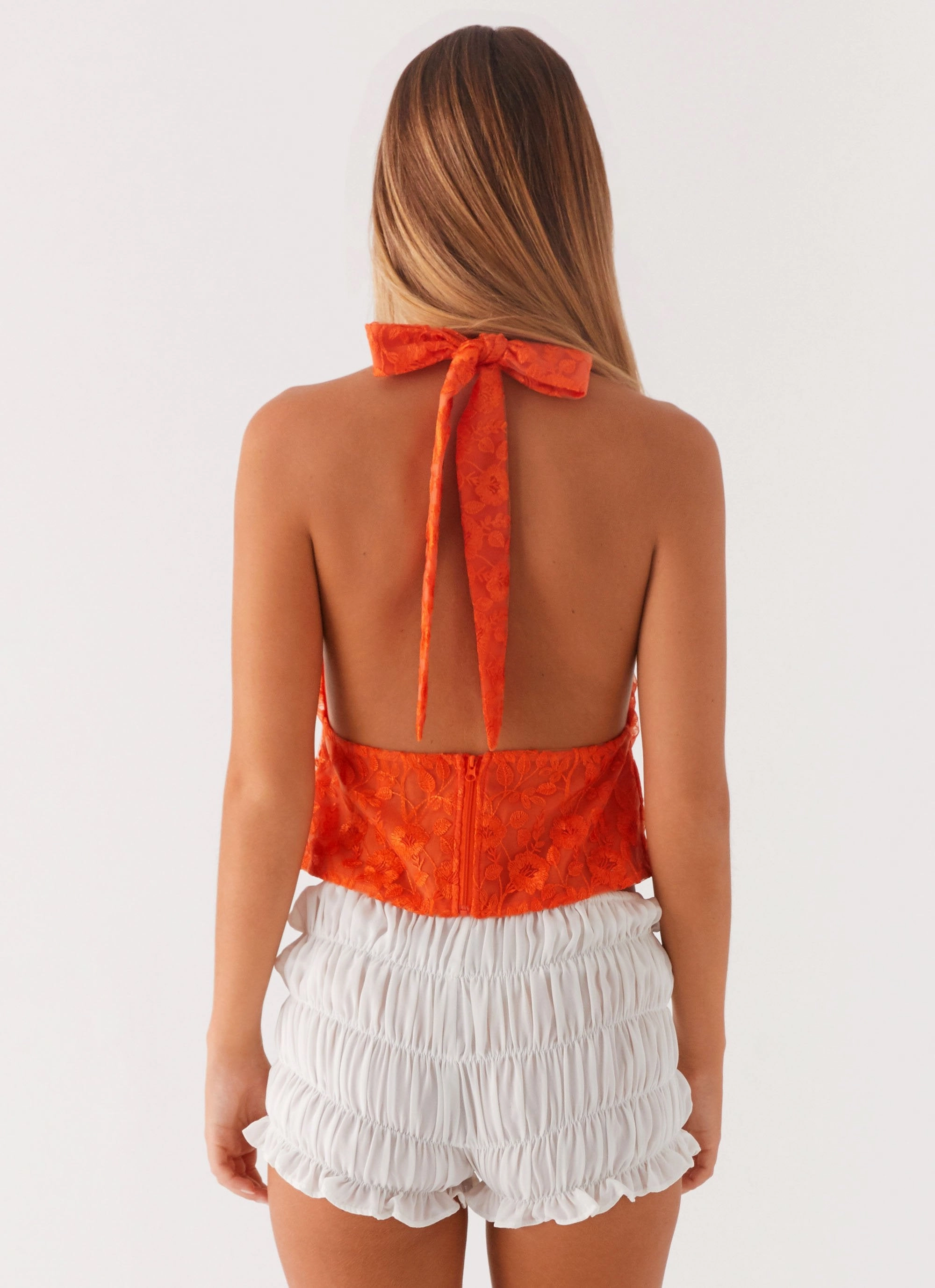 Scoop Neck Shape Best Self Top - Orange Floral