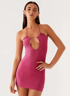 Jupiter Mini Dress - Raspberry BiasCutSilhouette