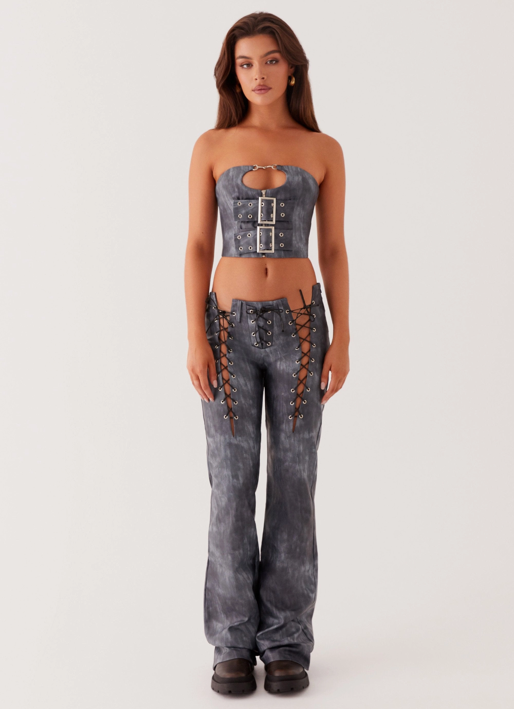 CushionedSupport Wrinkle Free Texture Better When I'm Dancing Belt Top - Graphite