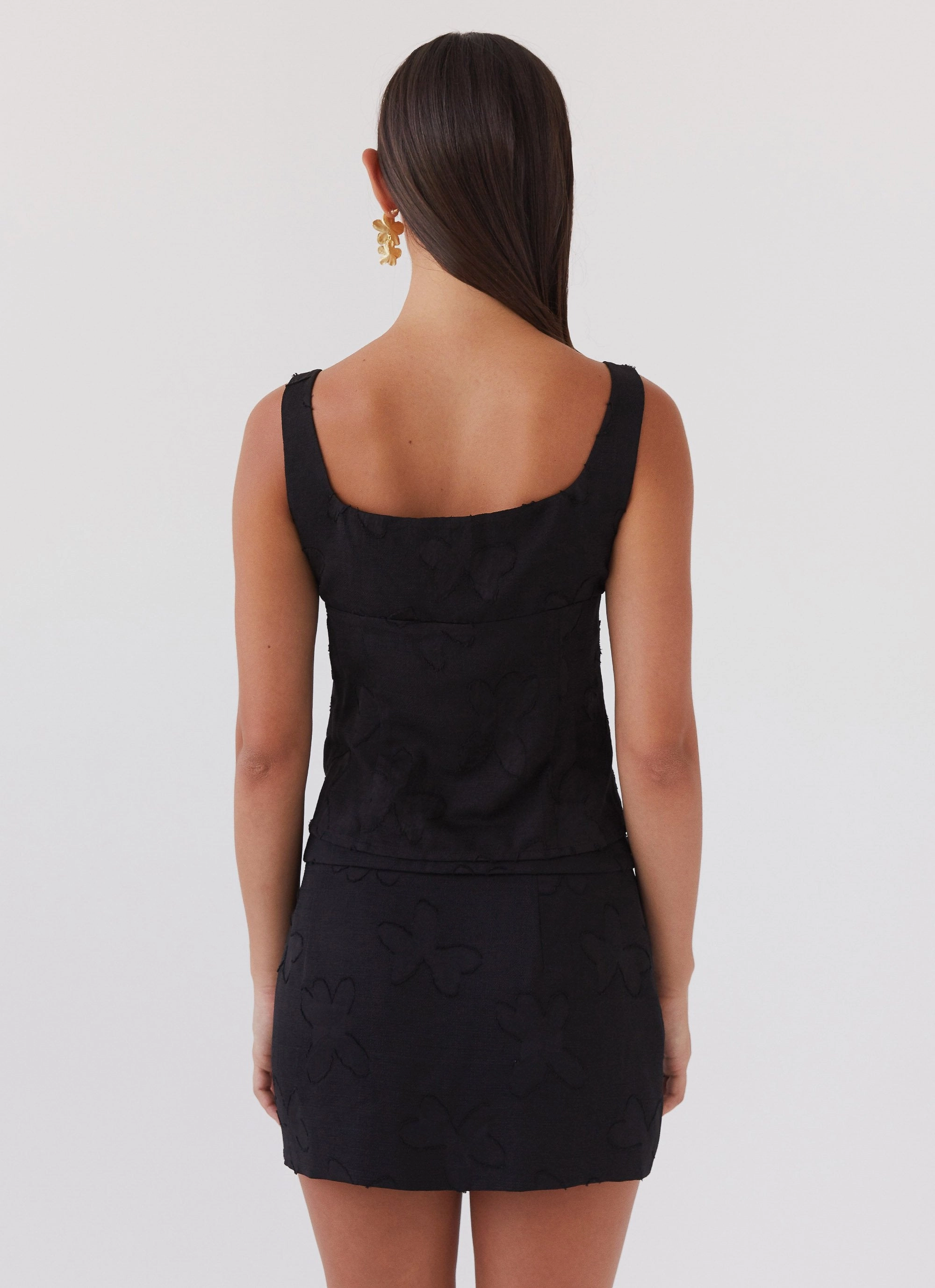 Bianka Tie Top - Black Petal TaglessComfort