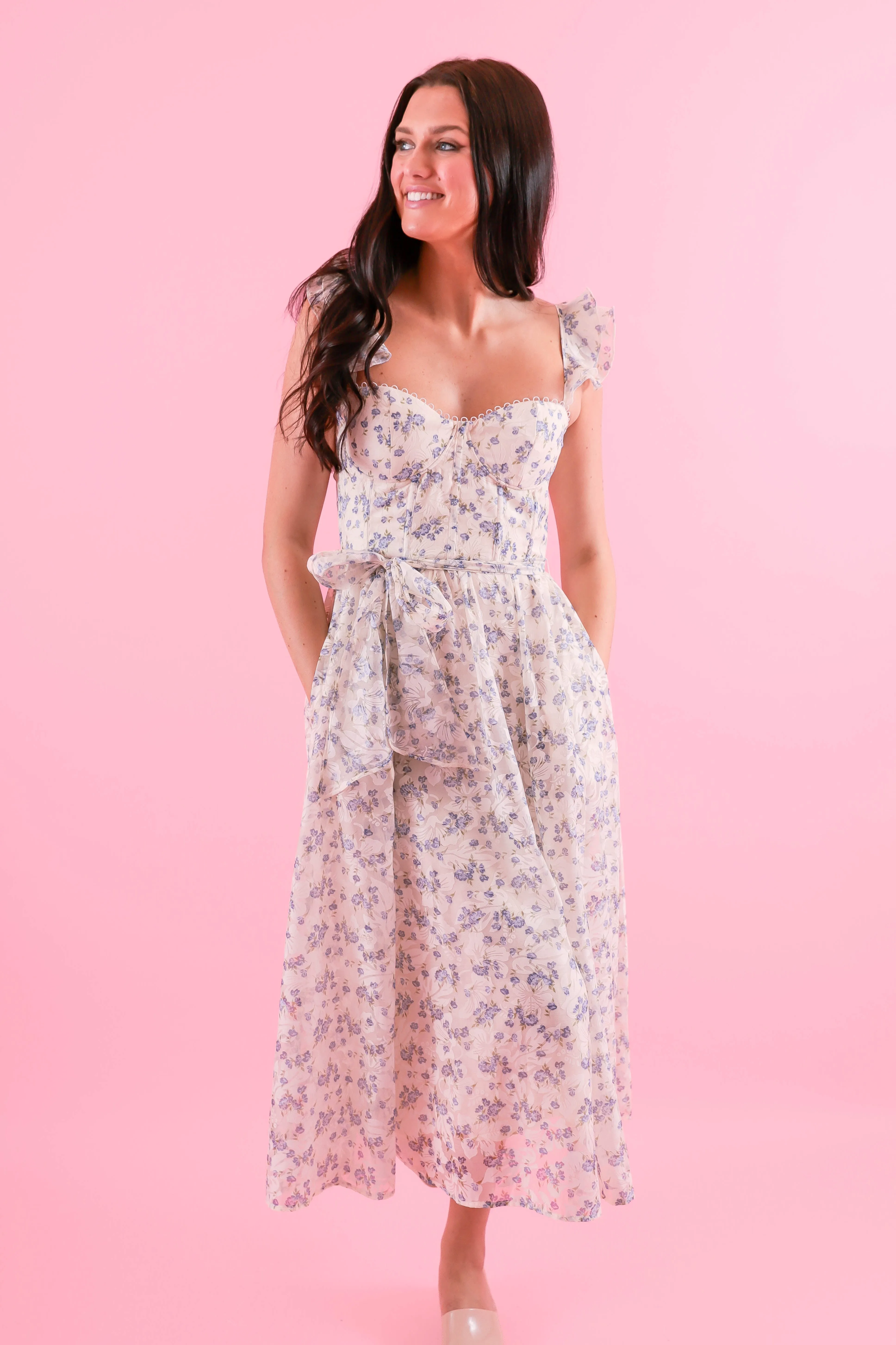 Minimal Motion Subtle Glam Imagine It Midi Dress