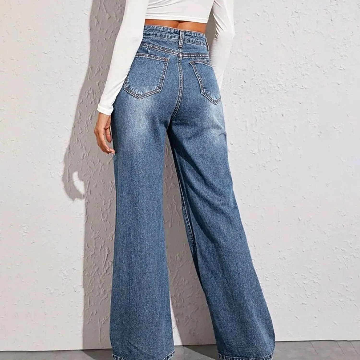 Bidobibo Bell Bottom Jeans for Women Bootcut Denim Pants Womens Jeans High Waisted Flare Denim Pants Slim High Waisted Jeans