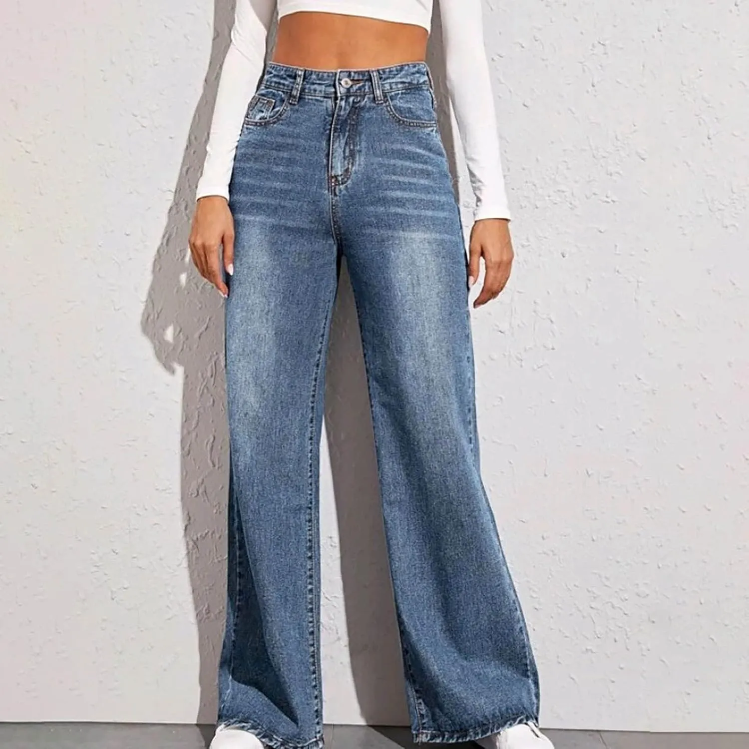 Bidobibo Bell Bottom Jeans for Women Bootcut Denim Pants Womens Jeans High Waisted Flare Denim Pants Slim High Waisted Jeans