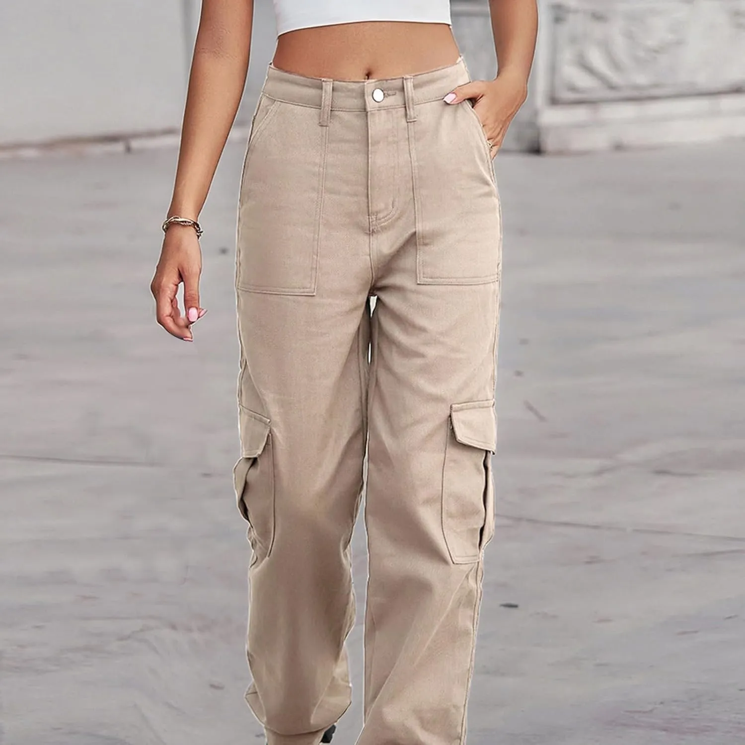 Bidobibo Jeans for Women High Waist Baggy Plus Size Distressed Straight Leg Jeans Womens Stretch Denim Pants Bootcut 2024