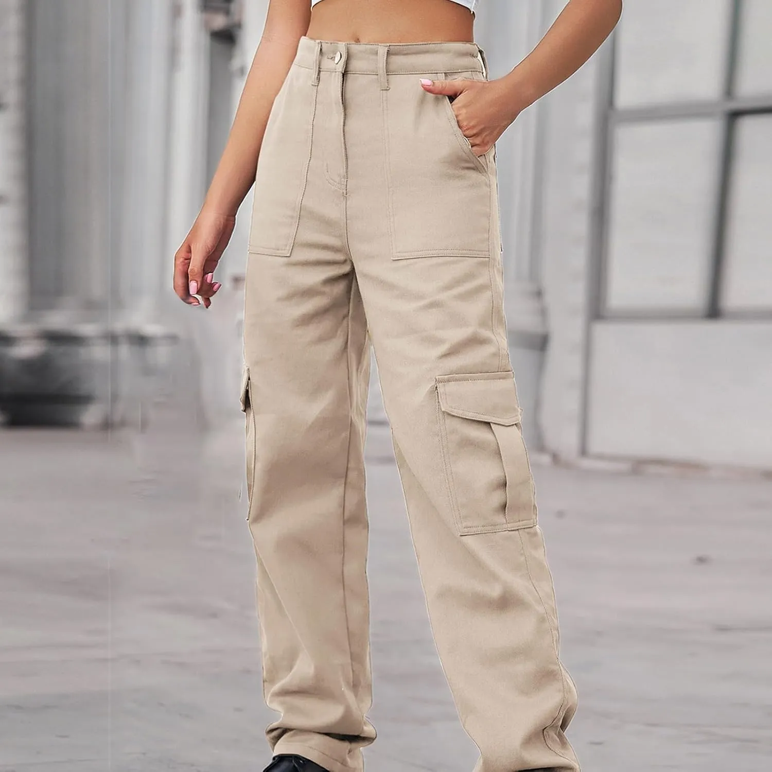 Bidobibo Jeans for Women High Waist Baggy Plus Size Distressed Straight Leg Jeans Womens Stretch Denim Pants Bootcut 2024