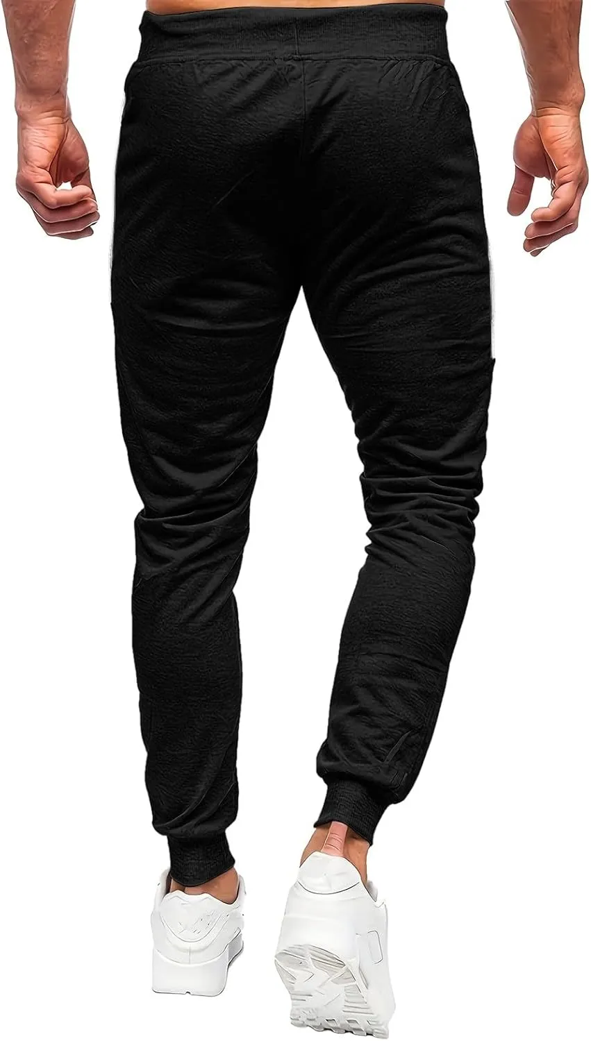BIFUTON Joggers for Men,Mens Sweatpants with Pockets Color Matching Golf Pants for Men Relaxed Fit Lounge Pants Trousers