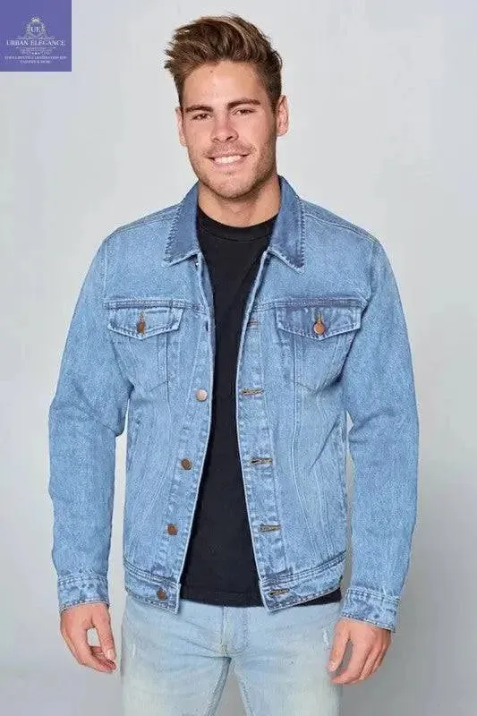 Big and Tall Men's Casual Denim Jacket