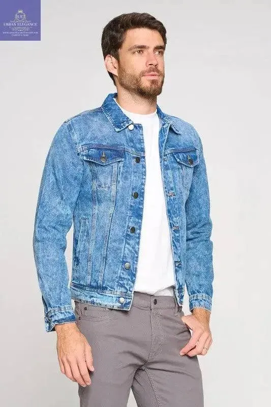 Big and Tall Men's Casual Denim Jacket
