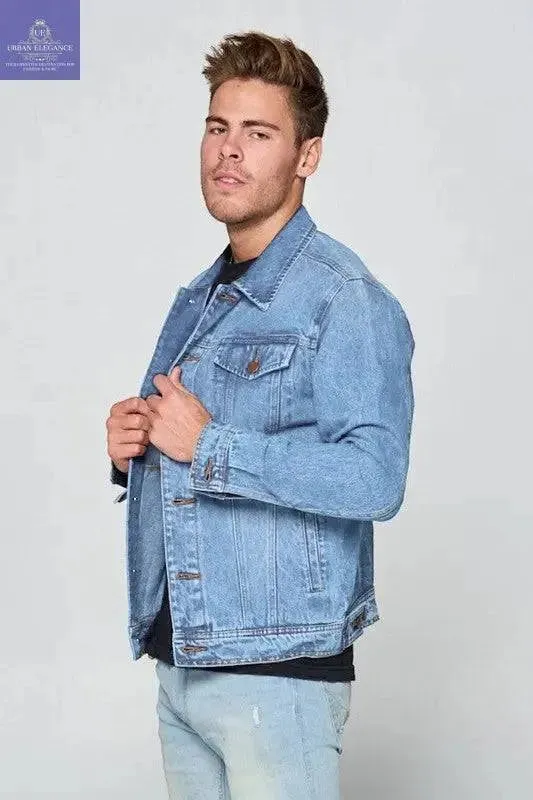 Big and Tall Men's Casual Denim Jacket