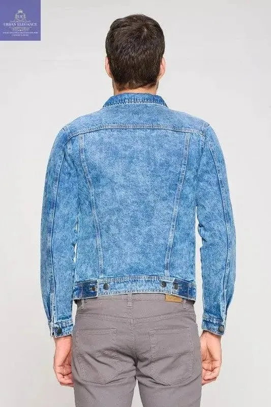 Big and Tall Men's Casual Denim Jacket