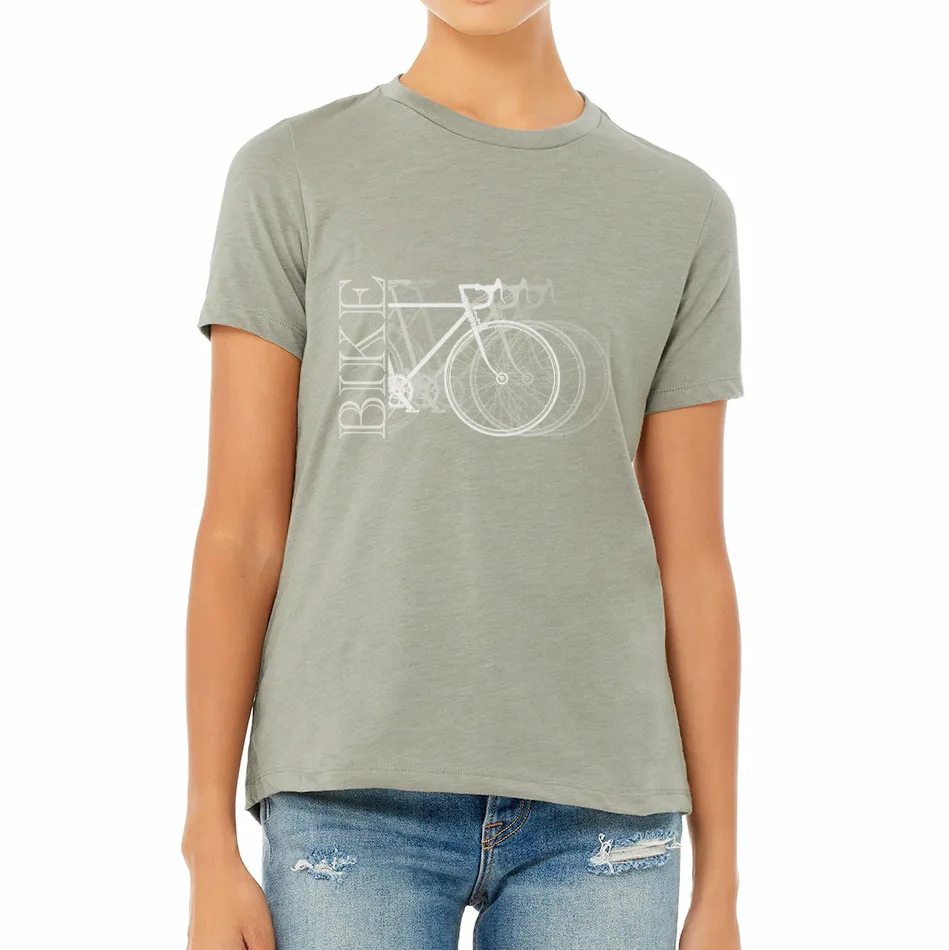 BIKE X3: Ladies' Relaxed Heather CVC Short-Sleeve T-Shirt