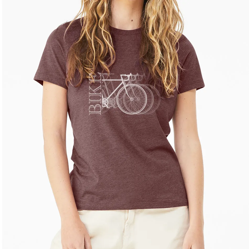 BIKE X3: Ladies' Relaxed Heather CVC Short-Sleeve T-Shirt