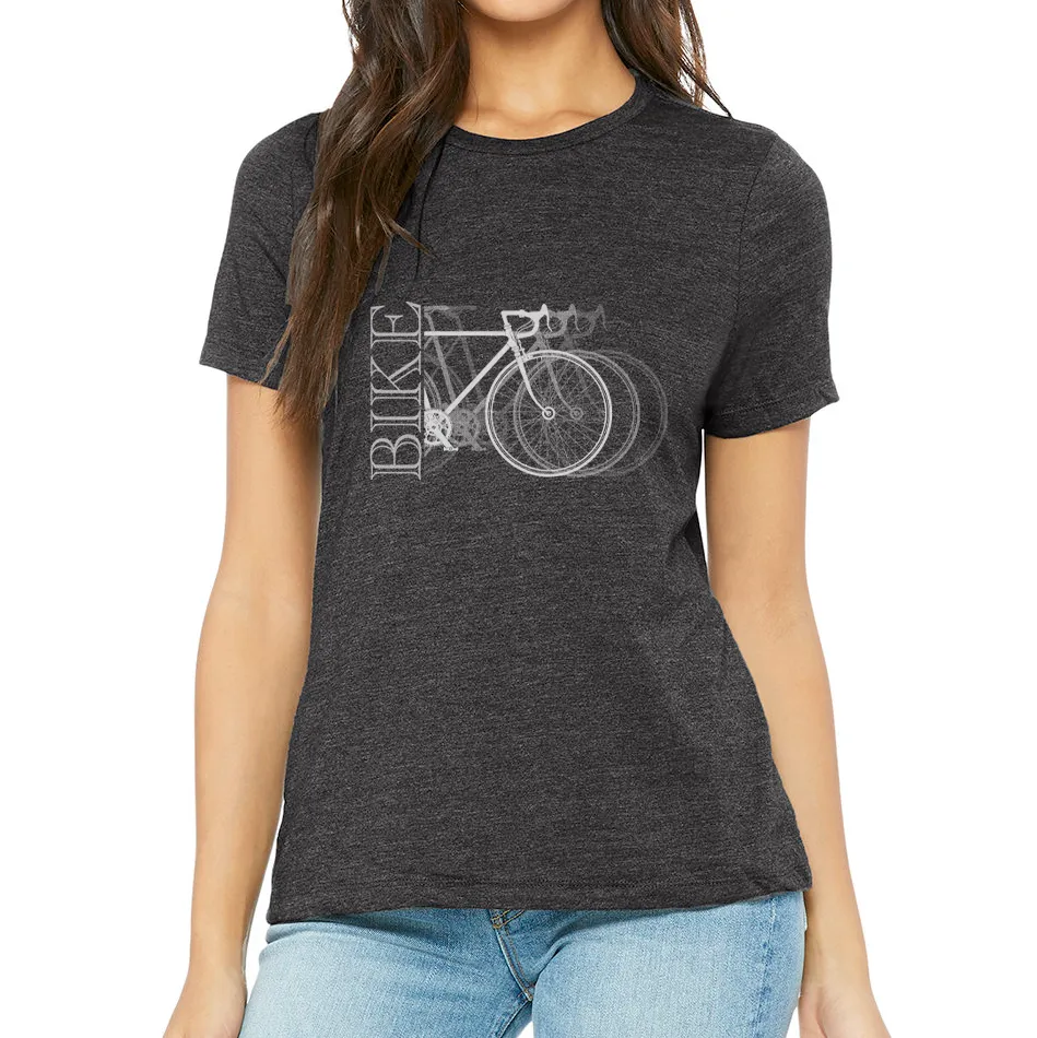 BIKE X3: Ladies' Relaxed Heather CVC Short-Sleeve T-Shirt