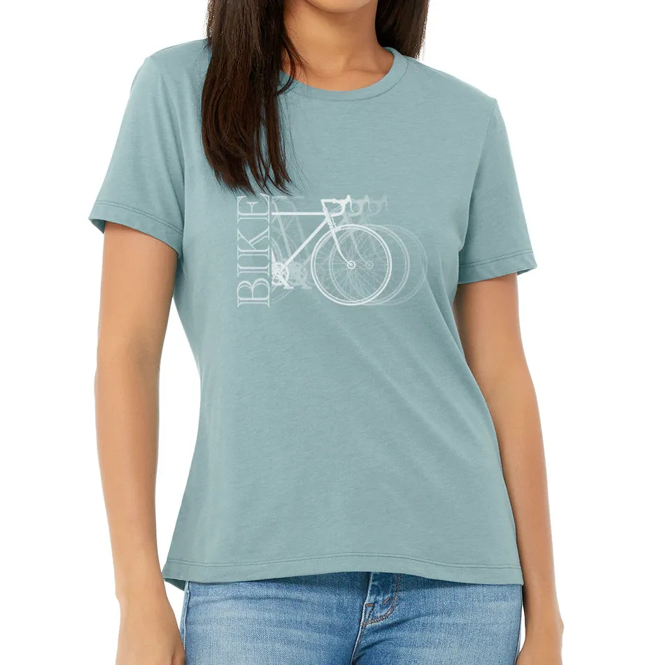 BIKE X3: Ladies' Relaxed Heather CVC Short-Sleeve T-Shirt