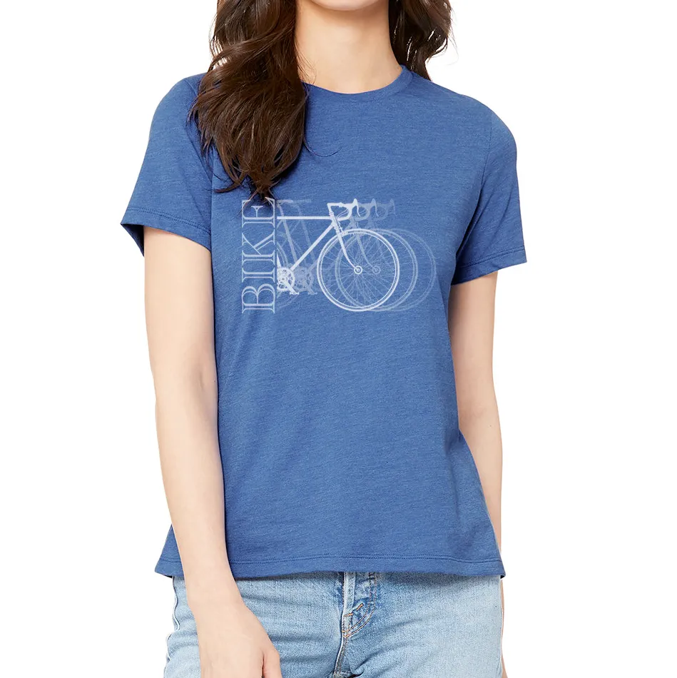 BIKE X3: Ladies' Relaxed Heather CVC Short-Sleeve T-Shirt
