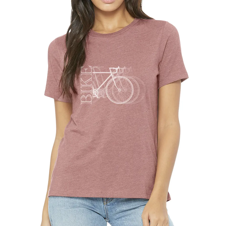 BIKE X3: Ladies' Relaxed Heather CVC Short-Sleeve T-Shirt