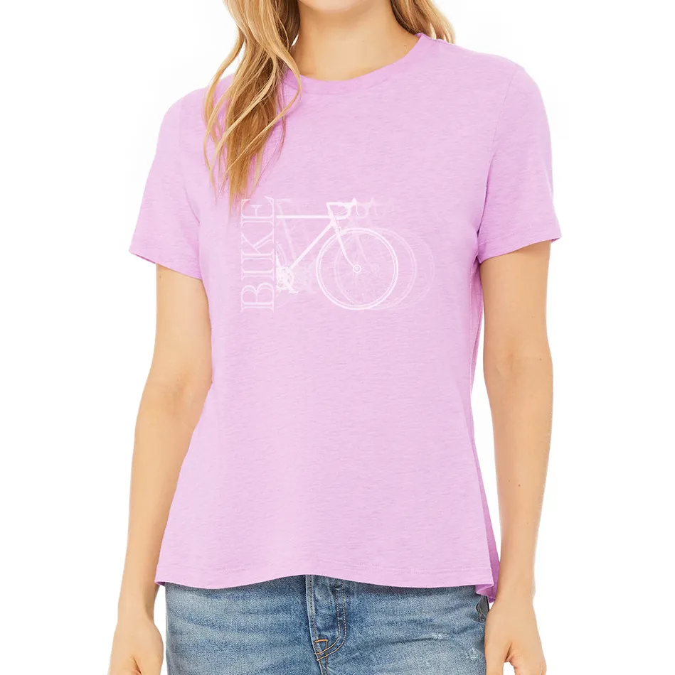 BIKE X3: Ladies' Relaxed Heather CVC Short-Sleeve T-Shirt