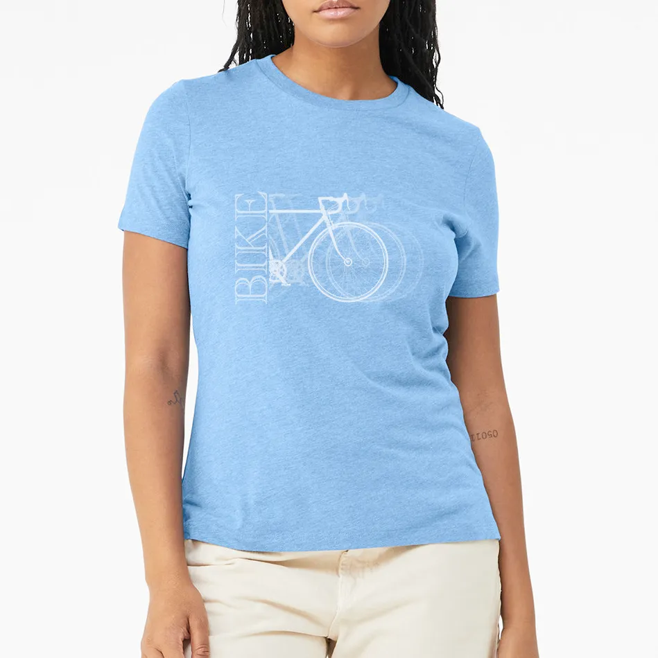 BIKE X3: Ladies' Relaxed Heather CVC Short-Sleeve T-Shirt
