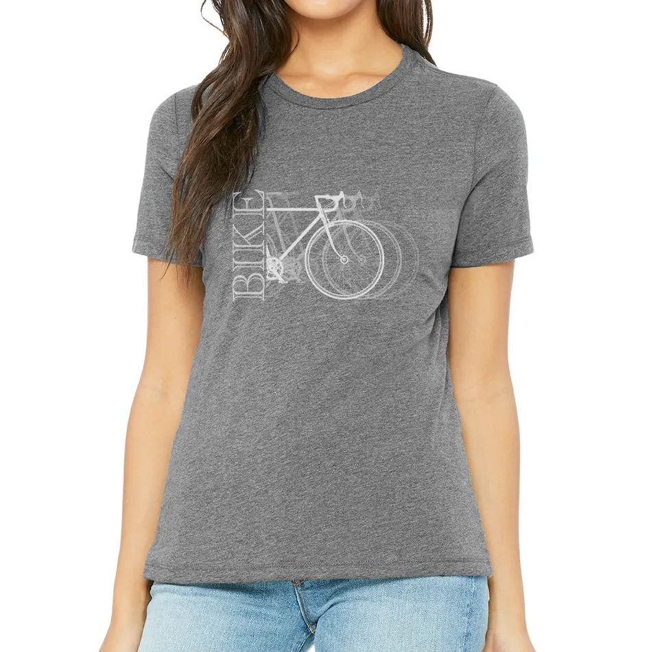 BIKE X3: Ladies' Relaxed Heather CVC Short-Sleeve T-Shirt