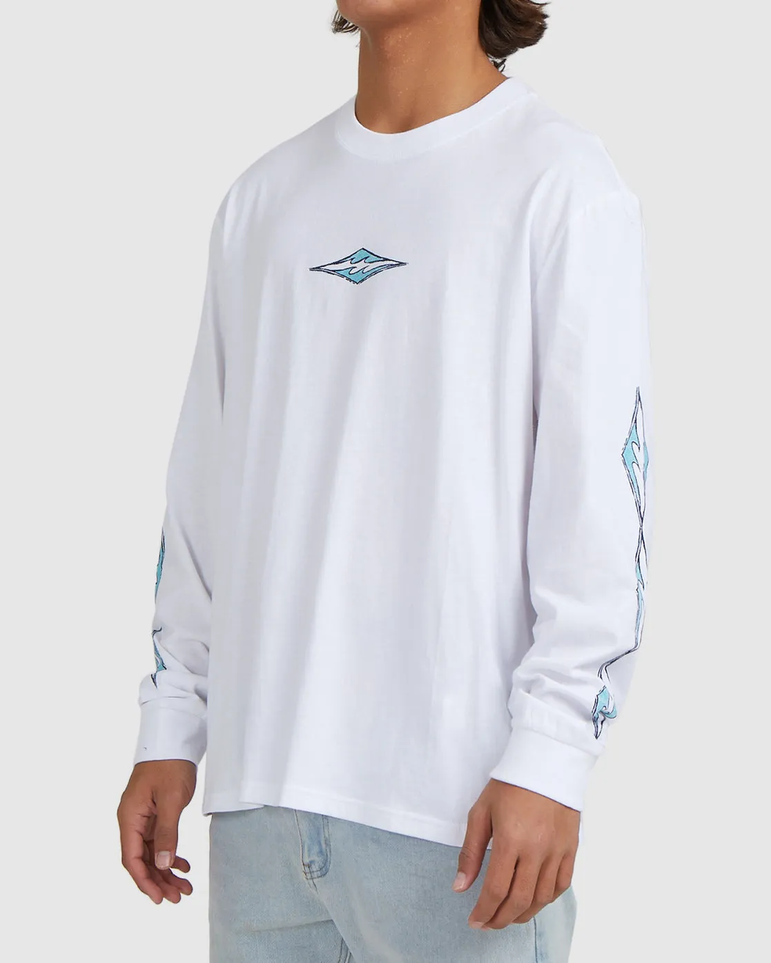 Billabong Core Diamond Long Sleeve Tee - White