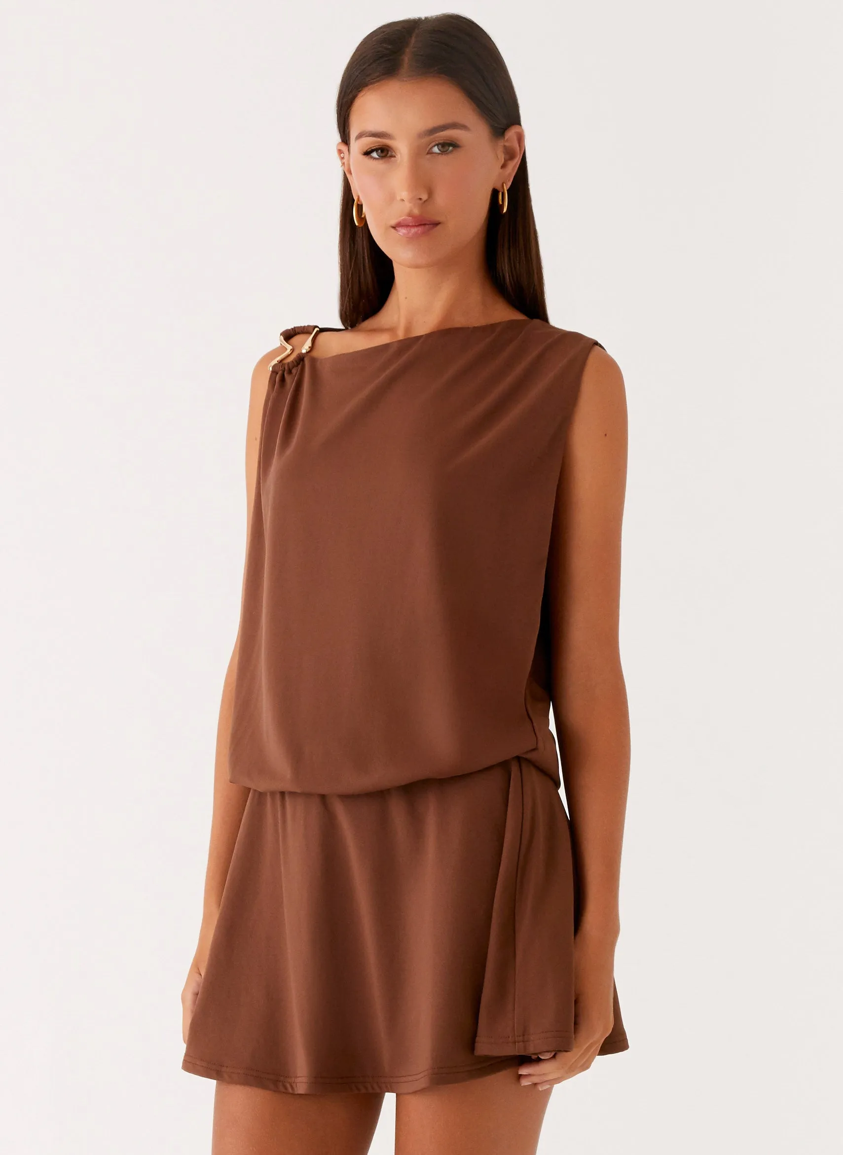 Ala Mini Dress - Chocolate Insulating-Lining Free Shape