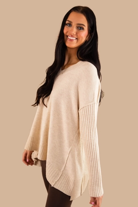 NonIrritatingTags Be There For You Sweater-Oatmeal