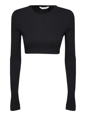 Black cropped t-shirt