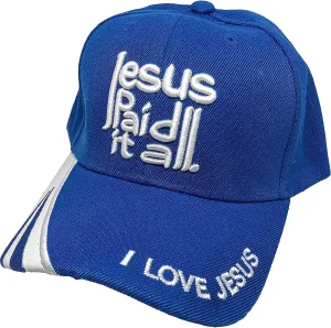 Black Duck Brand "Jesus Paid It" All I Love Jesus Adjustable Baseball Cap (Multiple Colors Available)