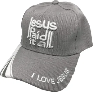 Black Duck Brand "Jesus Paid It" All I Love Jesus Adjustable Baseball Cap (Multiple Colors Available)